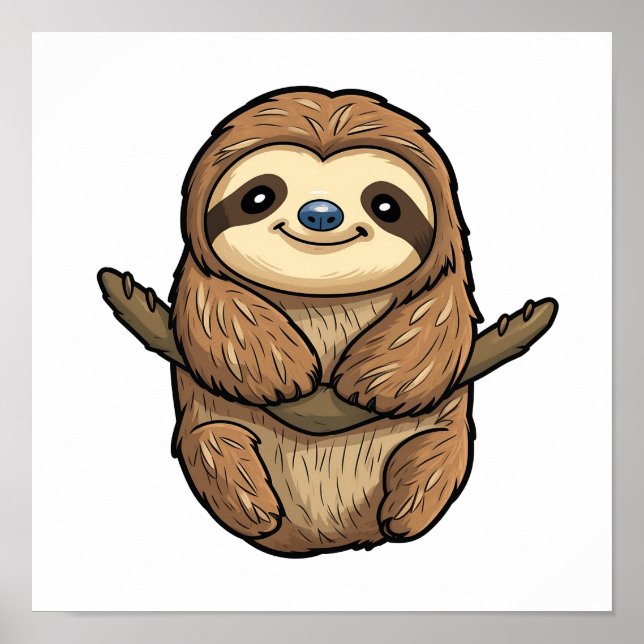 Póster ilustracion personalizado sloth (Frente)