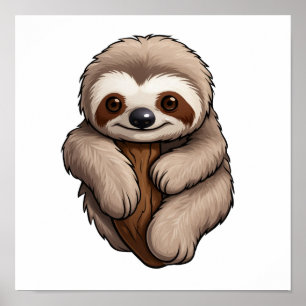 Póster ilustracion personalizado sloth