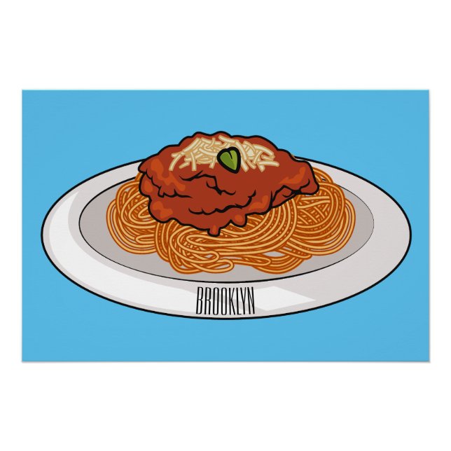 Póster Ilustracion personalizado Spaghetti (Anverso)