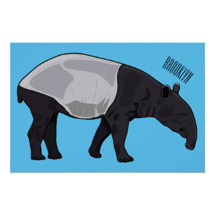 Póster Ilustracion personalizado Tapir