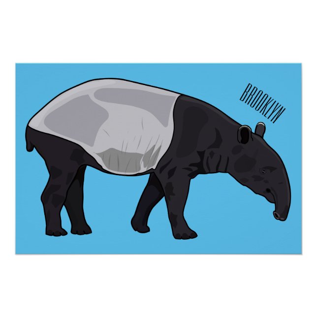 Póster Ilustracion personalizado Tapir (Anverso)