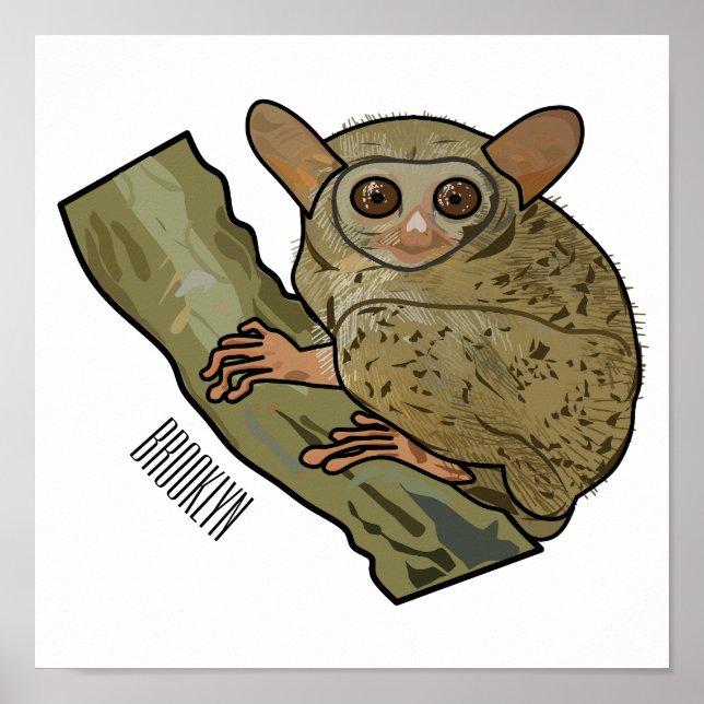 Póster Ilustracion personalizado Tarsier (Frente)