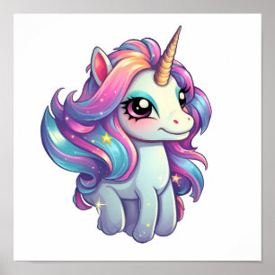 Póster ilustracion personalizado unicornio