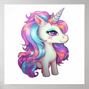 Póster ilustracion personalizado unicornio