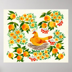 Póster ilustracion pintado a mano: Turtledove