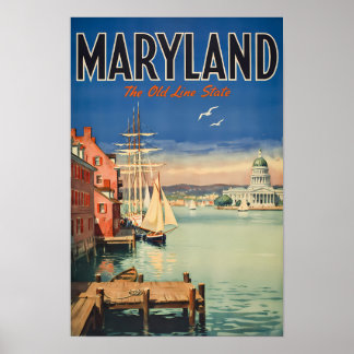 Póster Ilustración pintoresca de viaje por Annapolis Mary