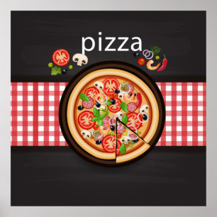 Póster Ilustracion Pizza