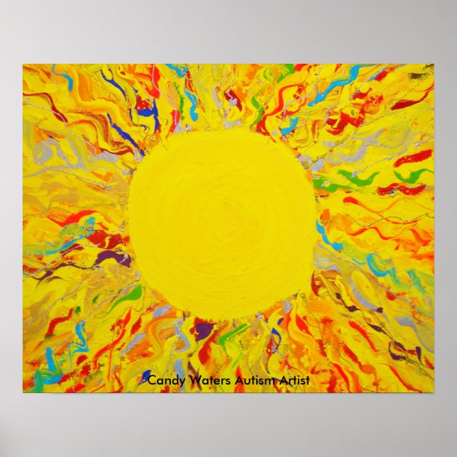 Póster "Ilustración" por artista de autismo Candy Waters (Frente)