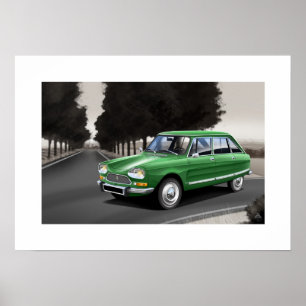Póster Ilustracion Poster Citroen Ami 8