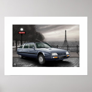 Póster Ilustracion Poster Citroen CX Prestige Turbo 2