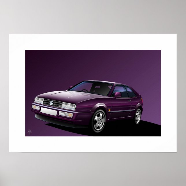 Póster Ilustracion Poster Corrado VR6 Coupe (Frente)