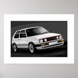 Póster Ilustracion Poster GTI mk2
