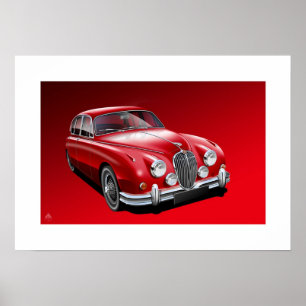 Póster Ilustracion Poster Jaguar MK2