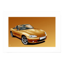 Ilustracion Poster Mazda MX5 mk2