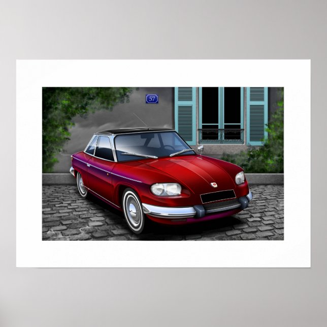 Póster Ilustracion Poster Panhard 24CT (Frente)