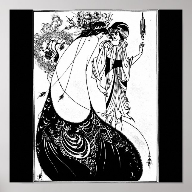 Póster Ilustracion poster-Vintage-Aubrey Beardsley 8 (Frente)