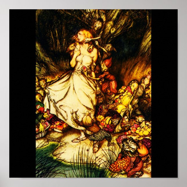 Póster Ilustracion poster-Vintage-Rackham 17 (Frente)