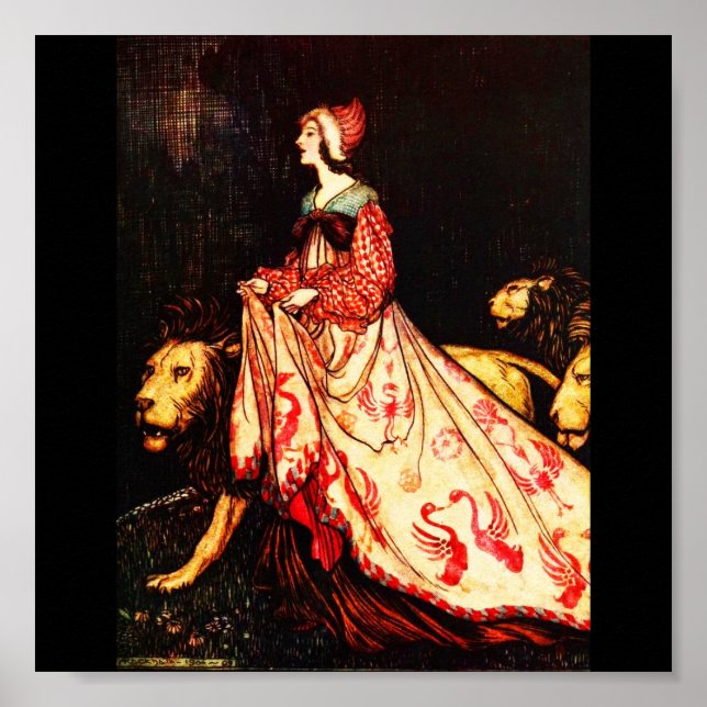 Póster Ilustracion poster-Vintage-Rackham 19 (Frente)