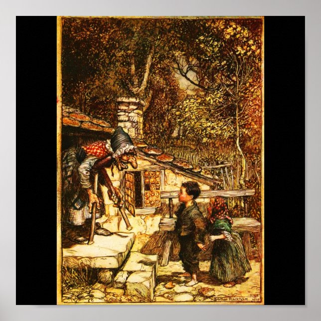 Póster Ilustracion poster-Vintage-Rackham 37 (Frente)