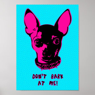 Póster Ilustracion Retro Chihuahua