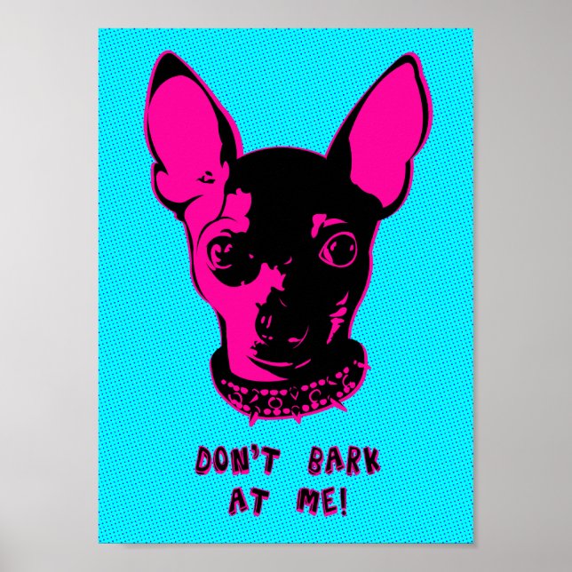 Póster Ilustracion Retro Chihuahua (Frente)
