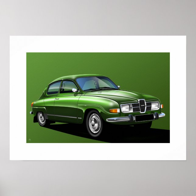 PÓSTER ILUSTRACION SAAB 96 (Frente)