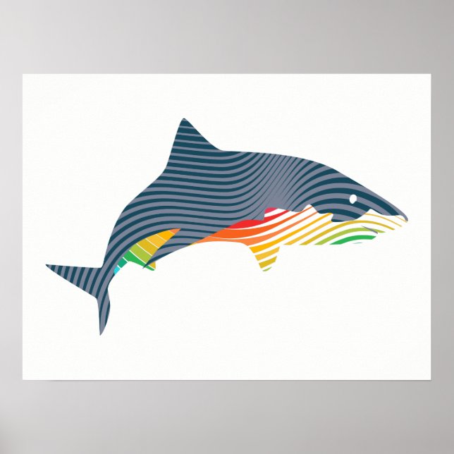 Póster Ilustracion Shark Swoosh (Frente)