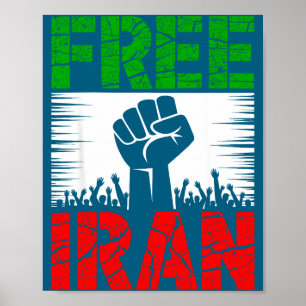 Póster Ilustración Símbolo de Irán Bandera Latido de la L