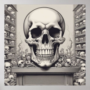 Póster Ilustracion Skull