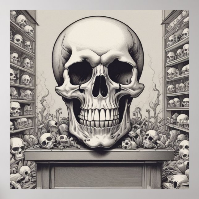 Póster Ilustracion Skull (Frente)