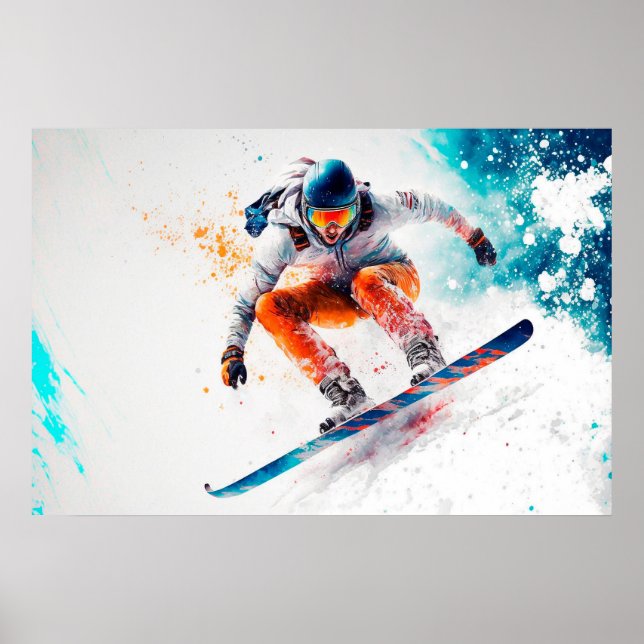 Póster Ilustracion Snowboarder (Frente)