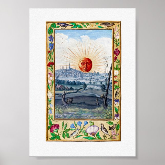 Póster Ilustracion solar vintage (Frente)