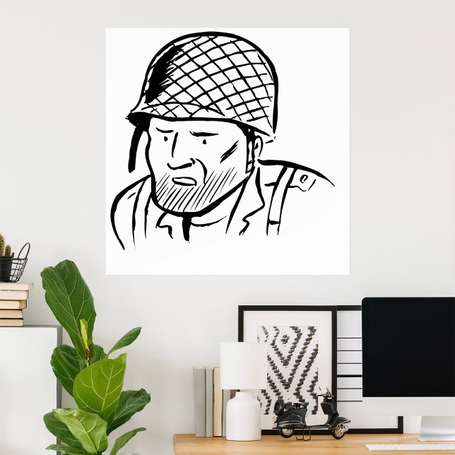 Póster Ilustracion Soldado Estadounidense (Subido por el creador)