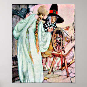 Póster Ilustracion subió Briar de la bella durmiente del