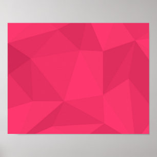 Póster Ilustracion triangular rosa, fresco, único y de mo
