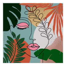 Ilustracion tropical Boho Natural