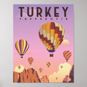 Póster Ilustracion turco Cappadocia
