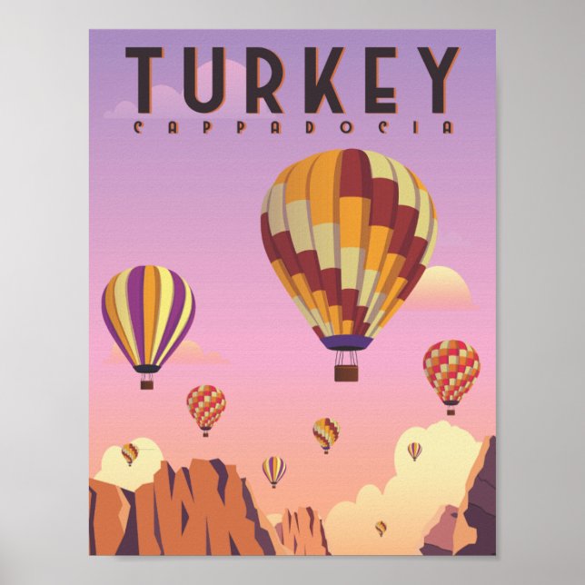 Póster Ilustracion turco Cappadocia (Frente)