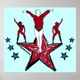 Póster Ilustracion urbano de la gimnasia