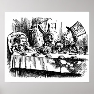 Póster ilustracion ventilado poster Alicia en el país de 