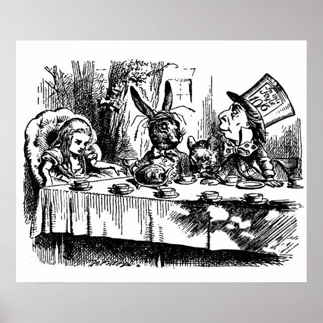 Póster ilustracion ventilado poster Alicia en el país de  (Frente)