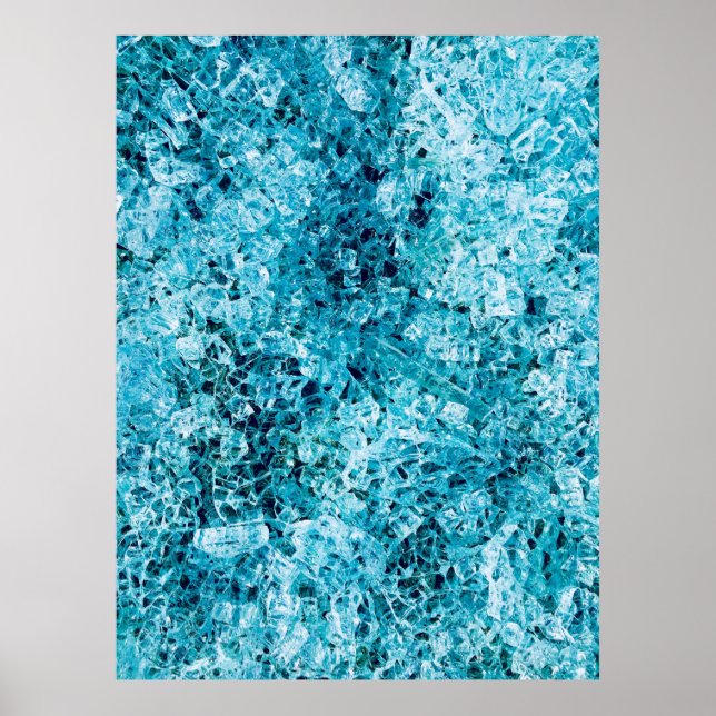 Póster ilustracion verde azulado (Frente)