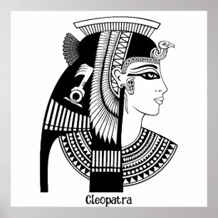 Póster Ilustracion vintage Cleopatra
