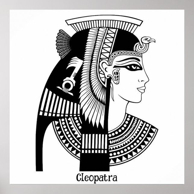 Póster Ilustracion vintage Cleopatra (Frente)