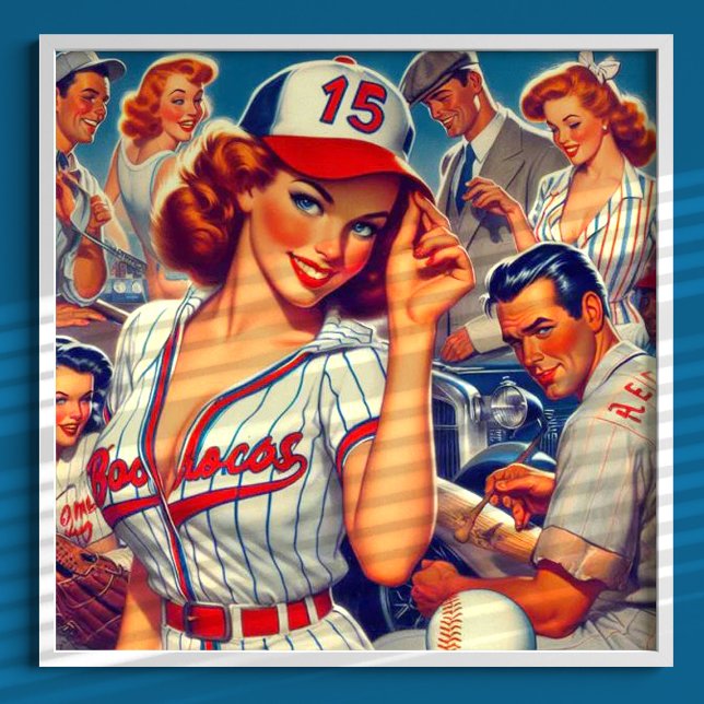 Póster Ilustracion Vintage de Béisbol (Subido por el creador)