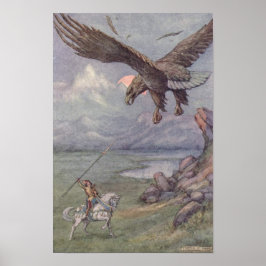 Póster Ilustracion vintage de Frank C. Pape "The Eagle"
