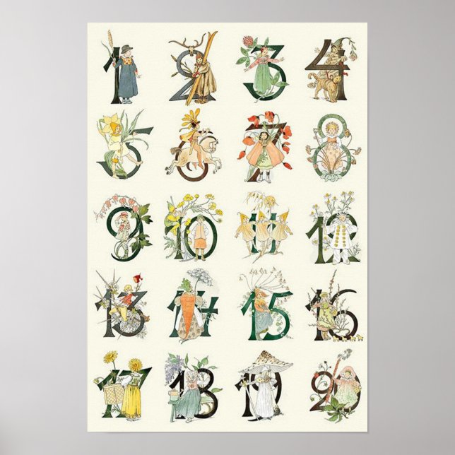 Póster Ilustracion vintage de Ottilia Adelborg (Frente)