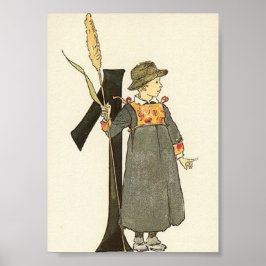 Póster Ilustracion vintage de Ottilia Adelborg Mini