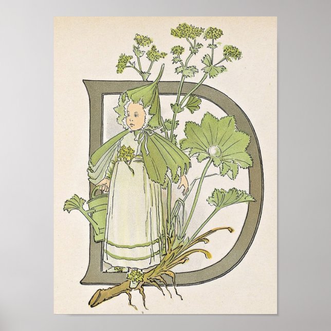 Póster Ilustracion vintage de Ottilia Adelborg Poster (Frente)