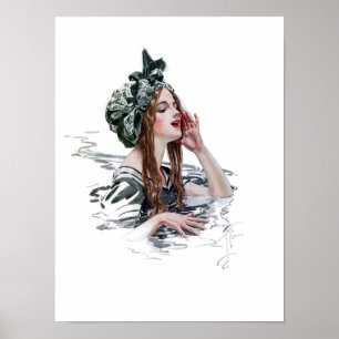 Póster Ilustracion vintage de una Poster